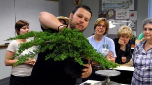 Shannon Sayler conducting a workshop at the Spring Show during Blooms Day on the UT Campus